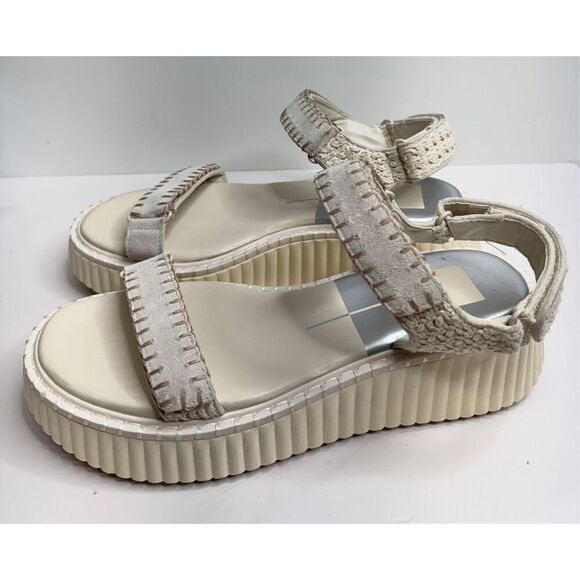 Dolce Vita Sandals Open Toe Ivory Summer Sporty Platform Size 9.5 - Picture 7 of 12